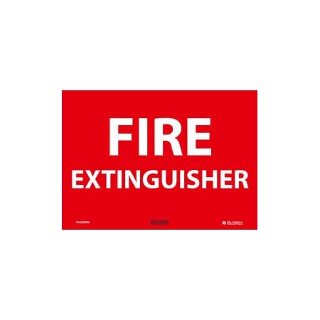 Nmc Fire Extinguisher 10x14 Pressure Sensitive Vinyl GLOM754PB